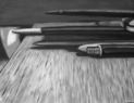 Stift, Pinsel, Tisch, Öl/Karton, 40 x 30 cm, 2012